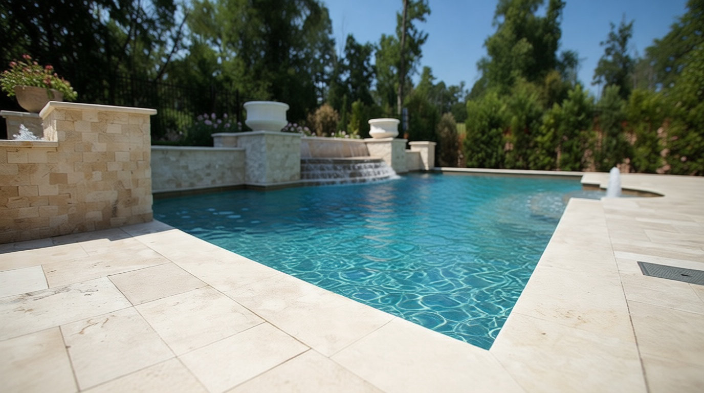 3 options techniques pour un sol antidérapant de piscine